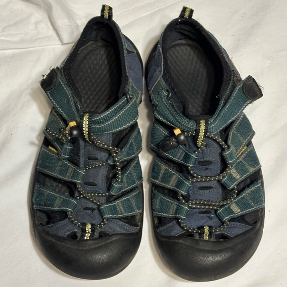 Kids boys girls youth Keen sandals size 3 shoes green yellow black navy blue - Picture 9 of 10